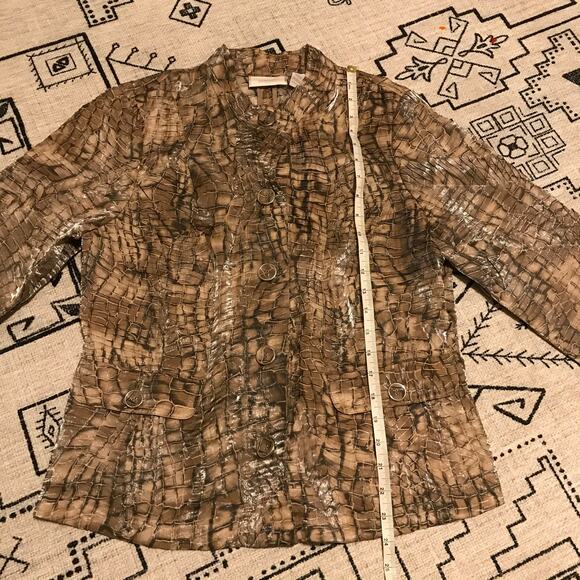 Chicos Python princess Marcella jacket size 1 medium - Picture 4 of 8